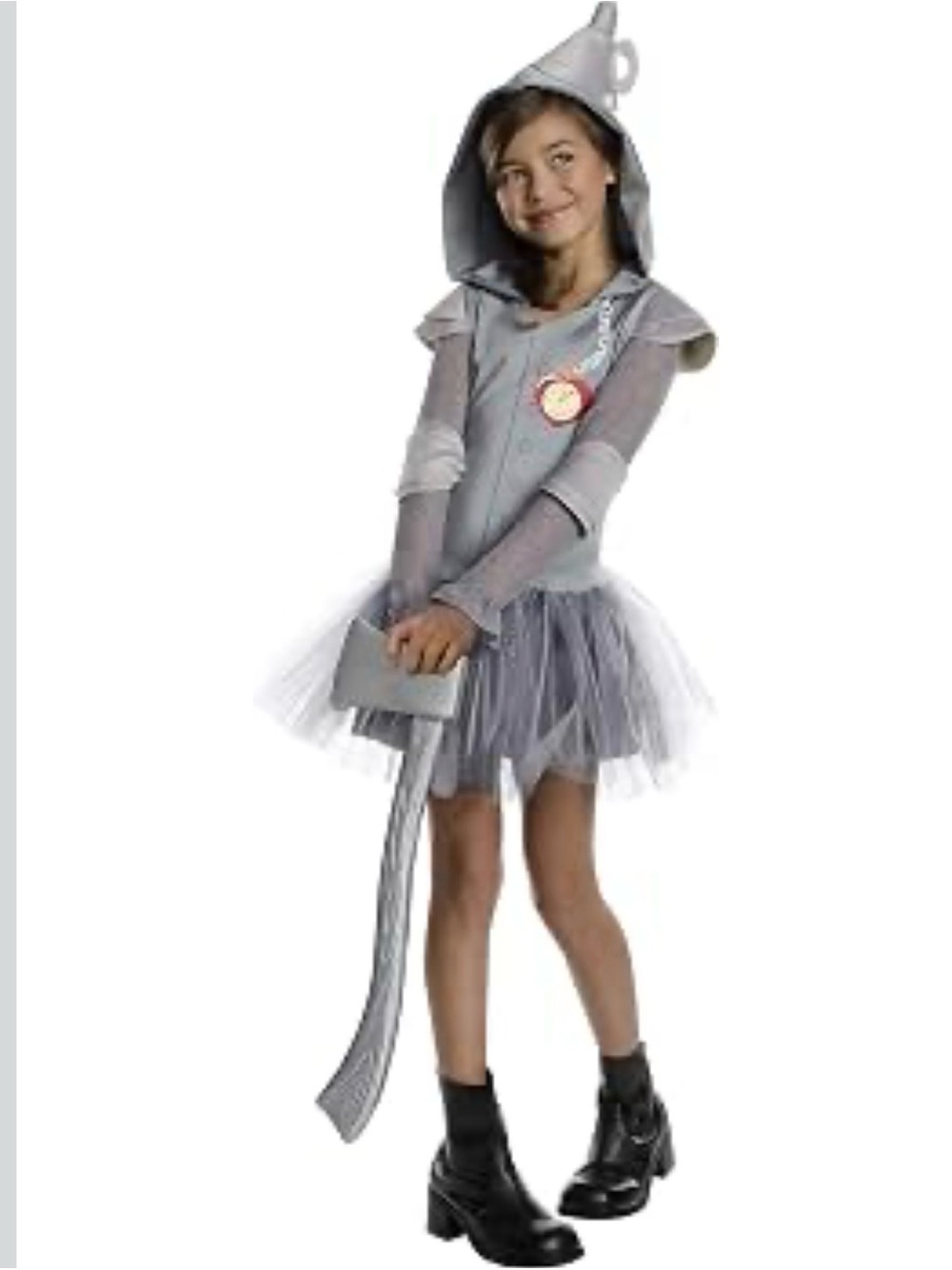 Tin Man Girls Dress, Wizard of Oz  Costume, Girl Size Small 3-4, Hoodie Dress Co
